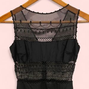 Beautiful Y2K Cache mesh beaded cut out mini dress fairy whimsigoth